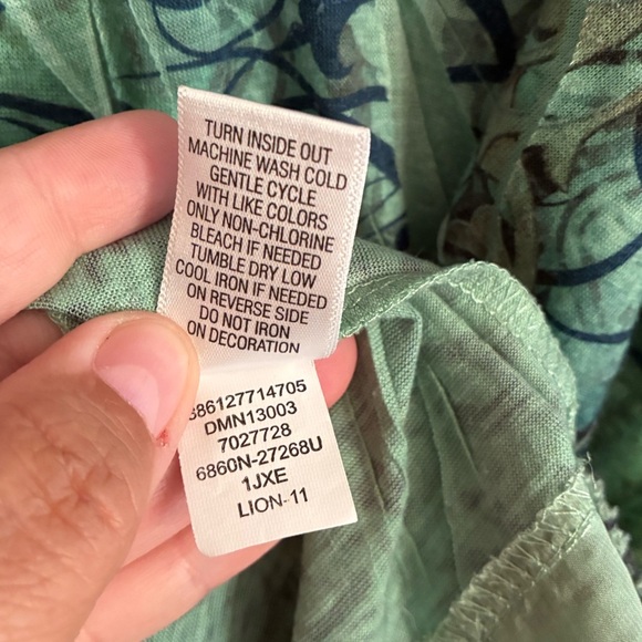 APT.9 Green Y2K Patterned Blouse 1 X - Picture 12 of 14